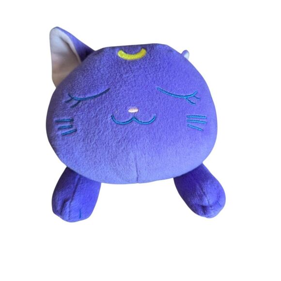 Sailor Moon Luna Purple Cat Plush Toy Laying Down 12" Clever Idiots Anime Manga - Picture 2 of 6